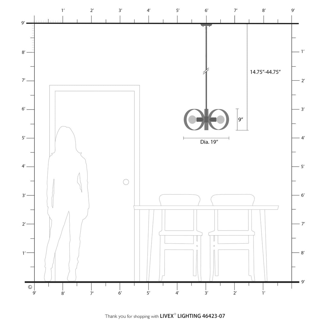 3 Light Bronze Chandelier