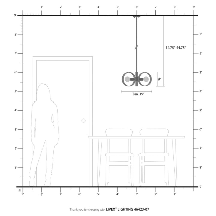 3 Light Bronze Chandelier