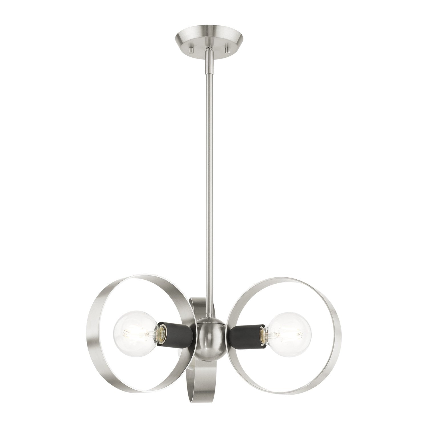 3 Light Brushed Nickel Chandelier