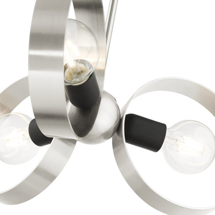 3 Light Brushed Nickel Chandelier