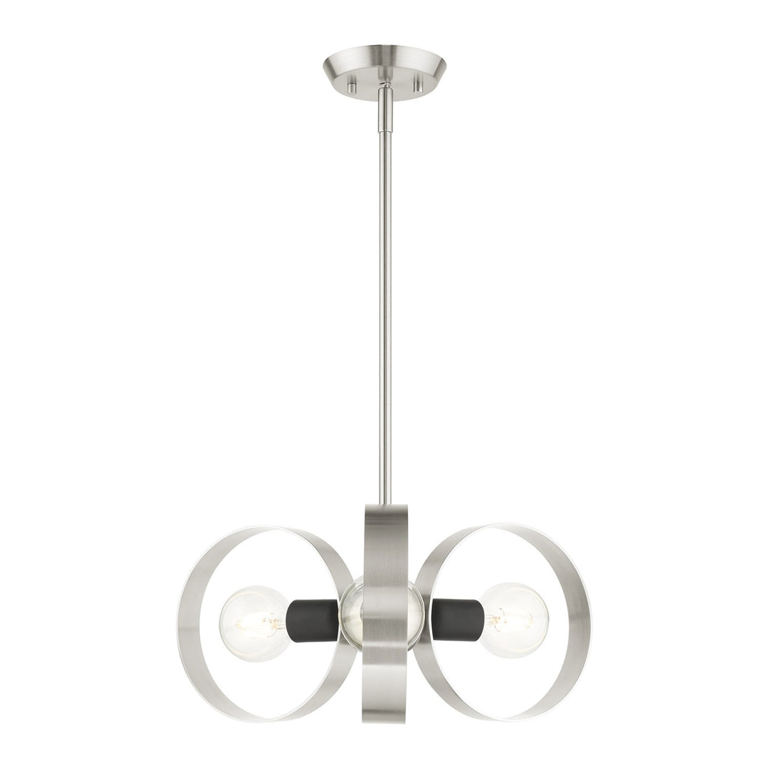 3 Light Brushed Nickel Chandelier