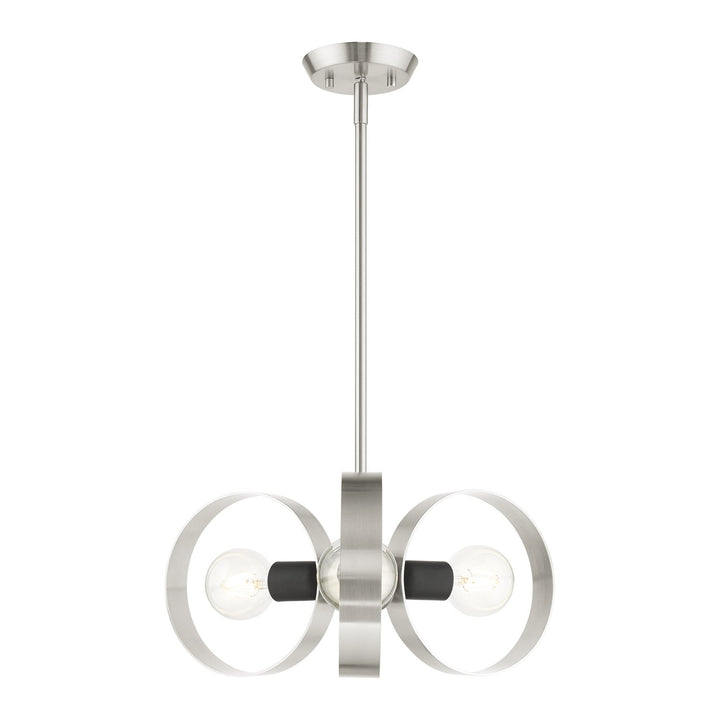 3 Light Brushed Nickel Chandelier