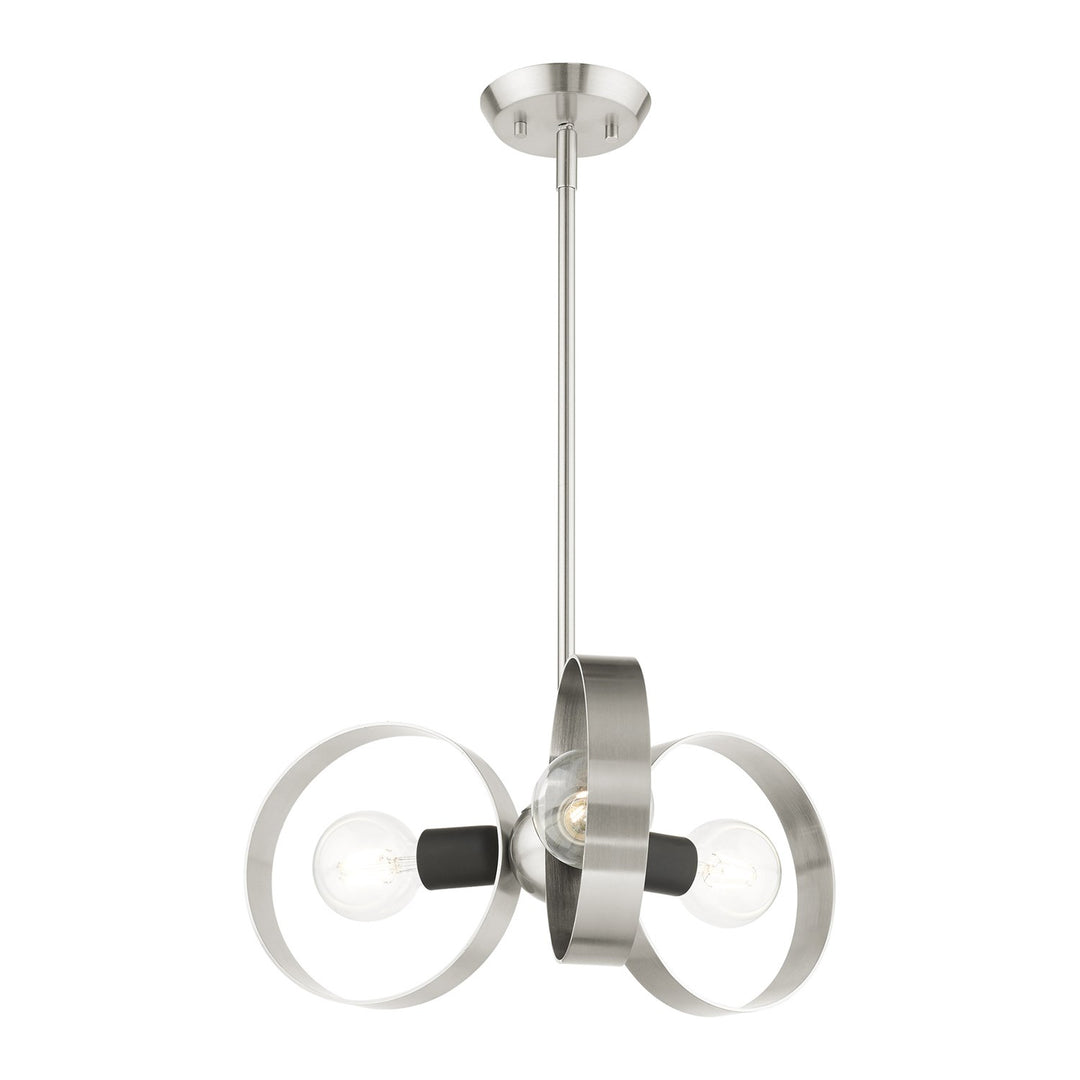 3 Light Brushed Nickel Chandelier