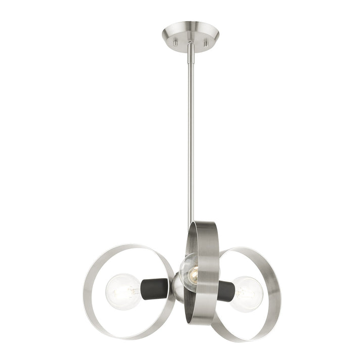 3 Light Brushed Nickel Chandelier