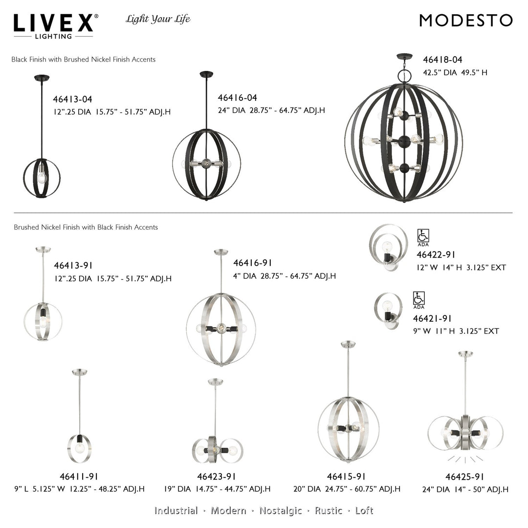 3 Light Brushed Nickel Chandelier