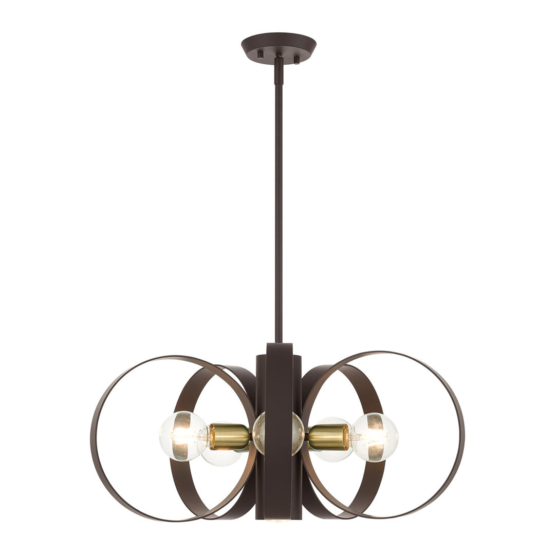 6 Light Bronze Chandelier by Livex Lighting