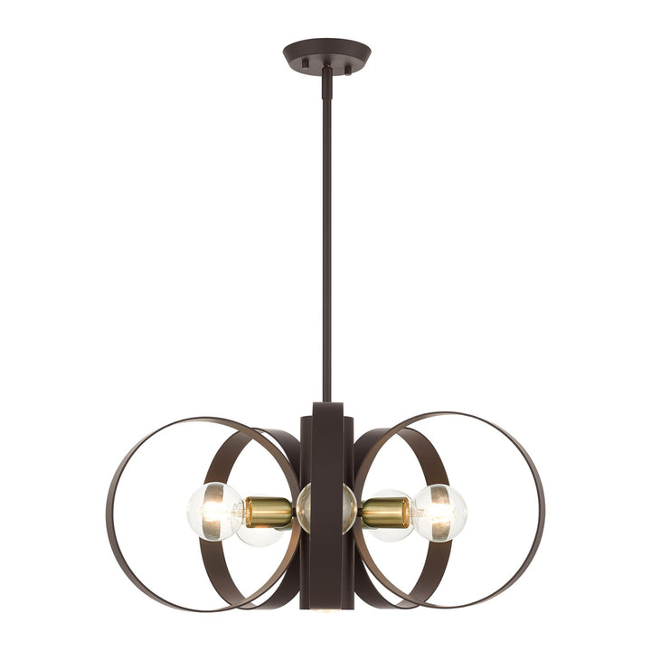 6 Light Bronze Chandelier by Livex Lighting