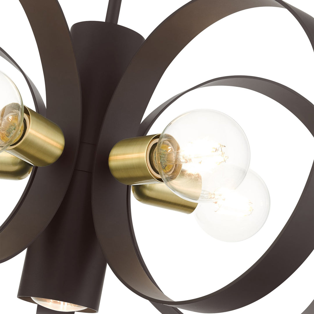 6 Light Bronze Chandelier