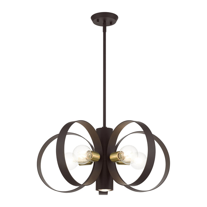 6 Light Bronze Chandelier