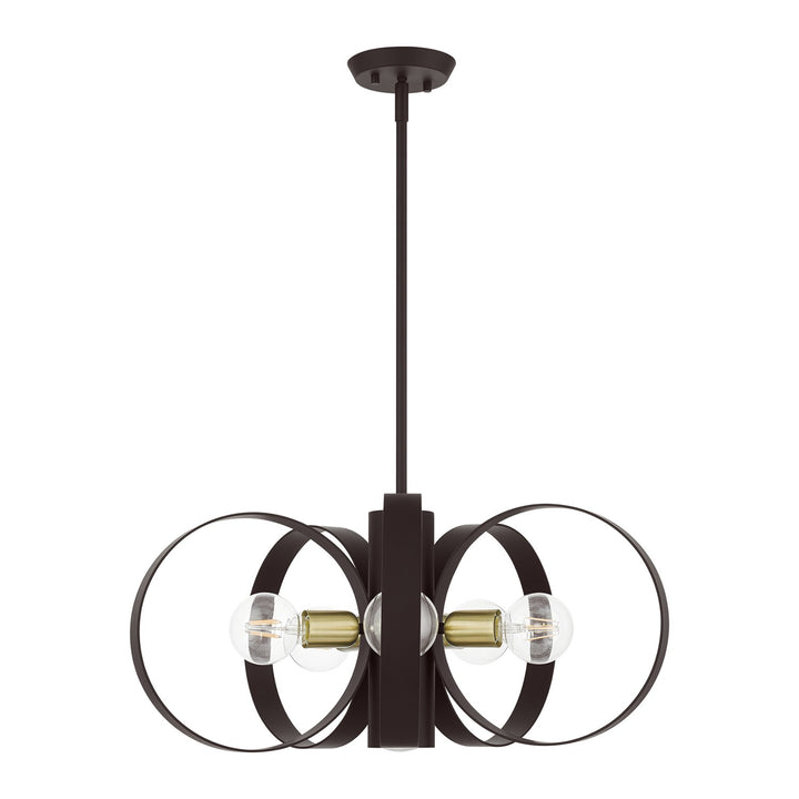 6 Light Bronze Chandelier