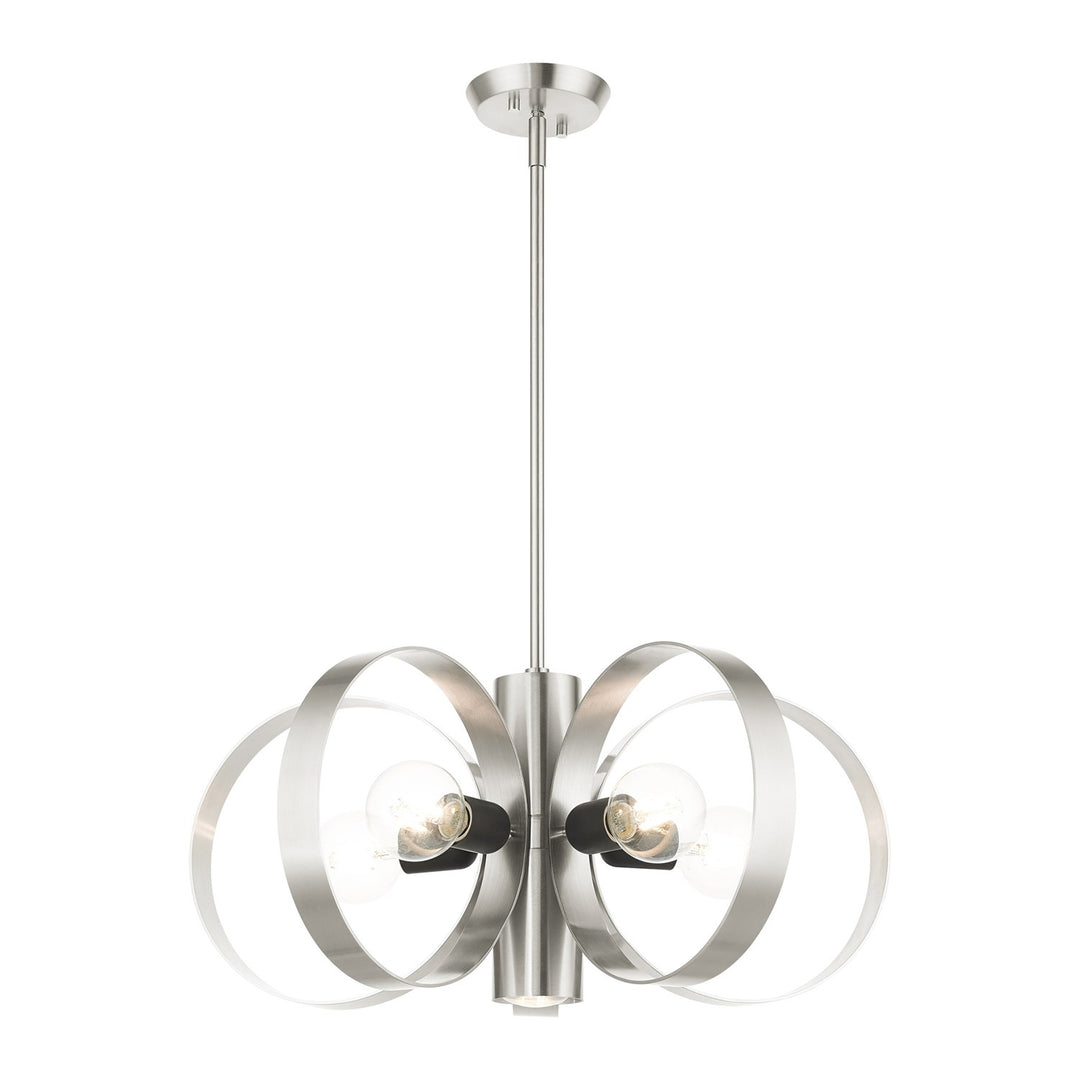 6 Light Brushed Nickel Chandelier