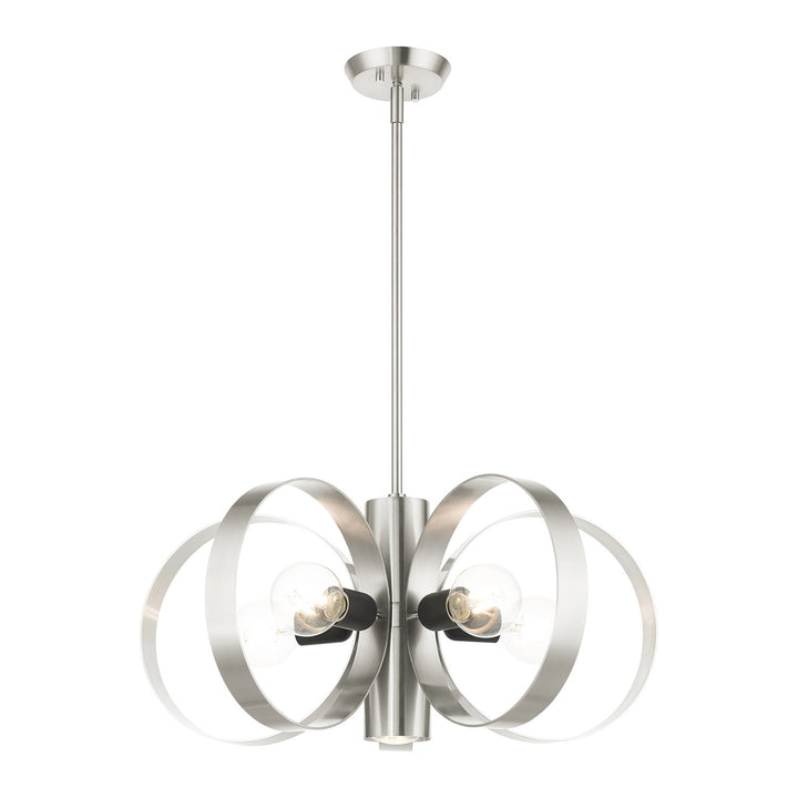 6 Light Brushed Nickel Chandelier