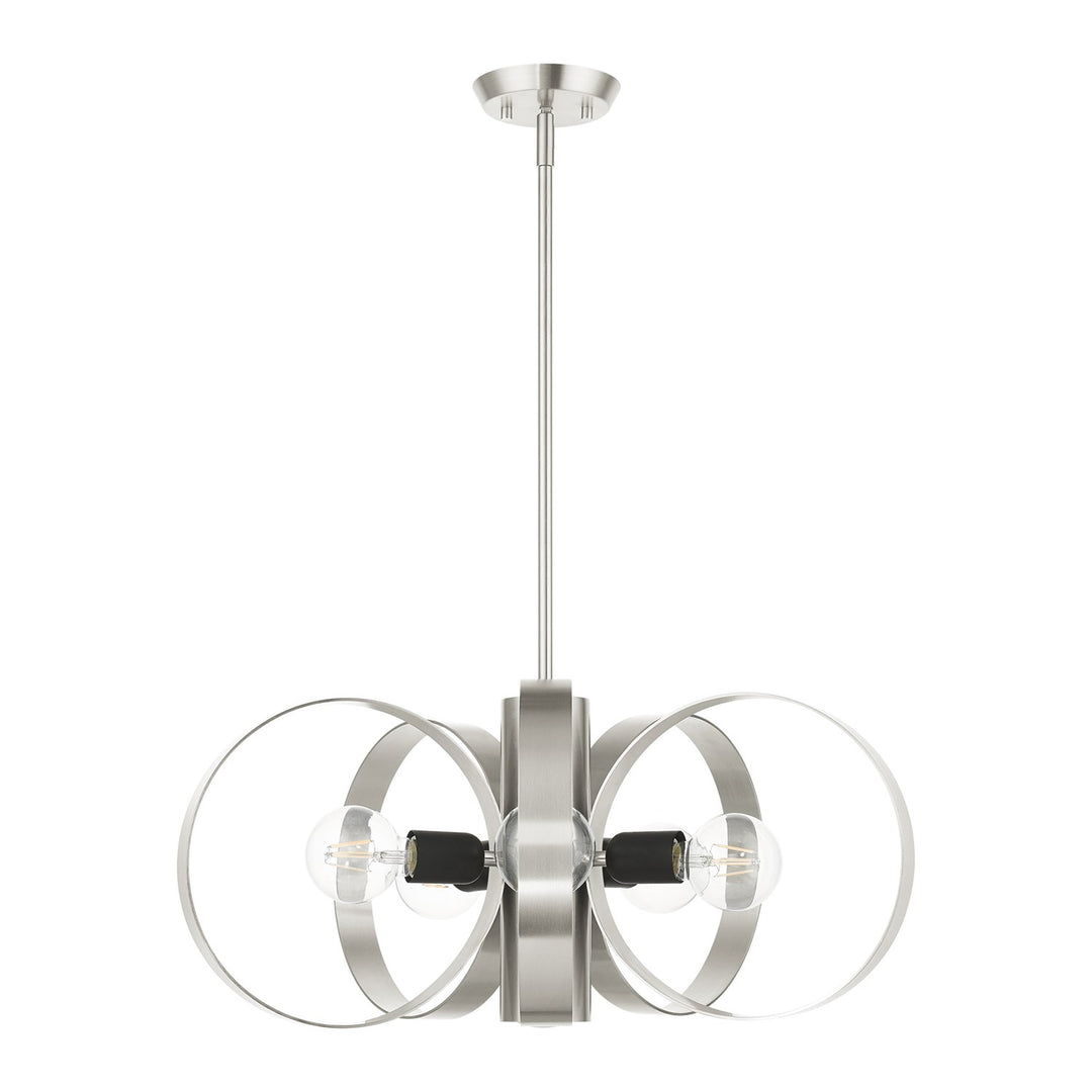 6 Light Brushed Nickel Chandelier