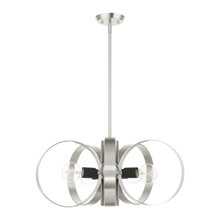 6 Light Brushed Nickel Chandelier