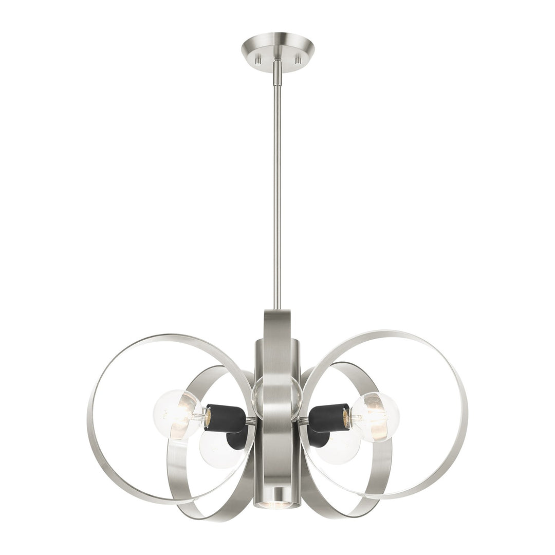6 Light Brushed Nickel Chandelier