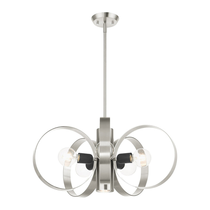 6 Light Brushed Nickel Chandelier