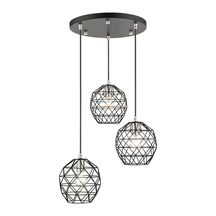 3 Light Black Pendant by Livex Lighting