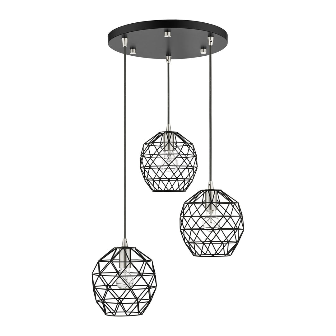 3 Light Black Pendant