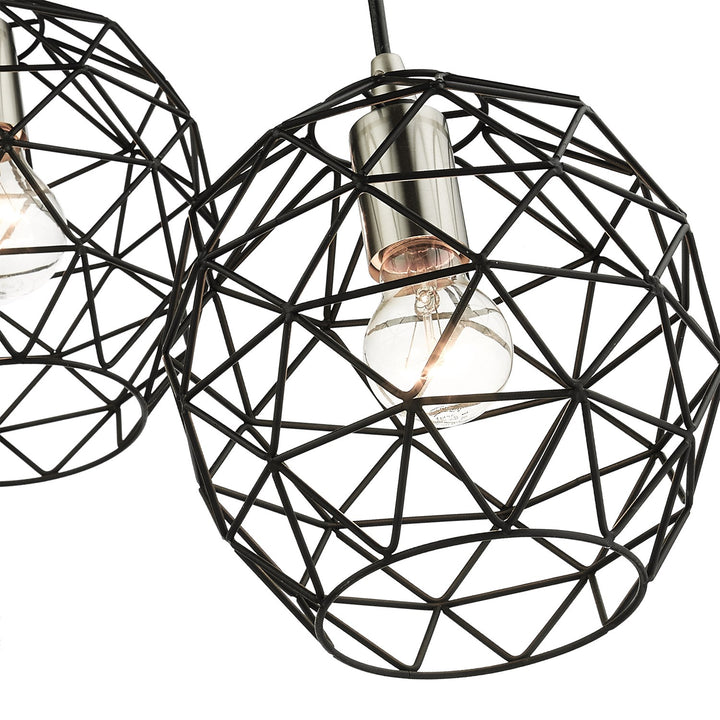 3 Light Black Pendant