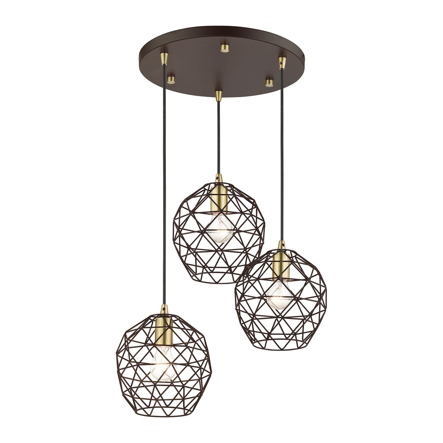 3 Light Bronze Pendant