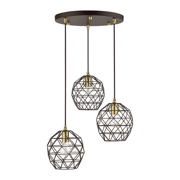 3 Light Bronze Pendant