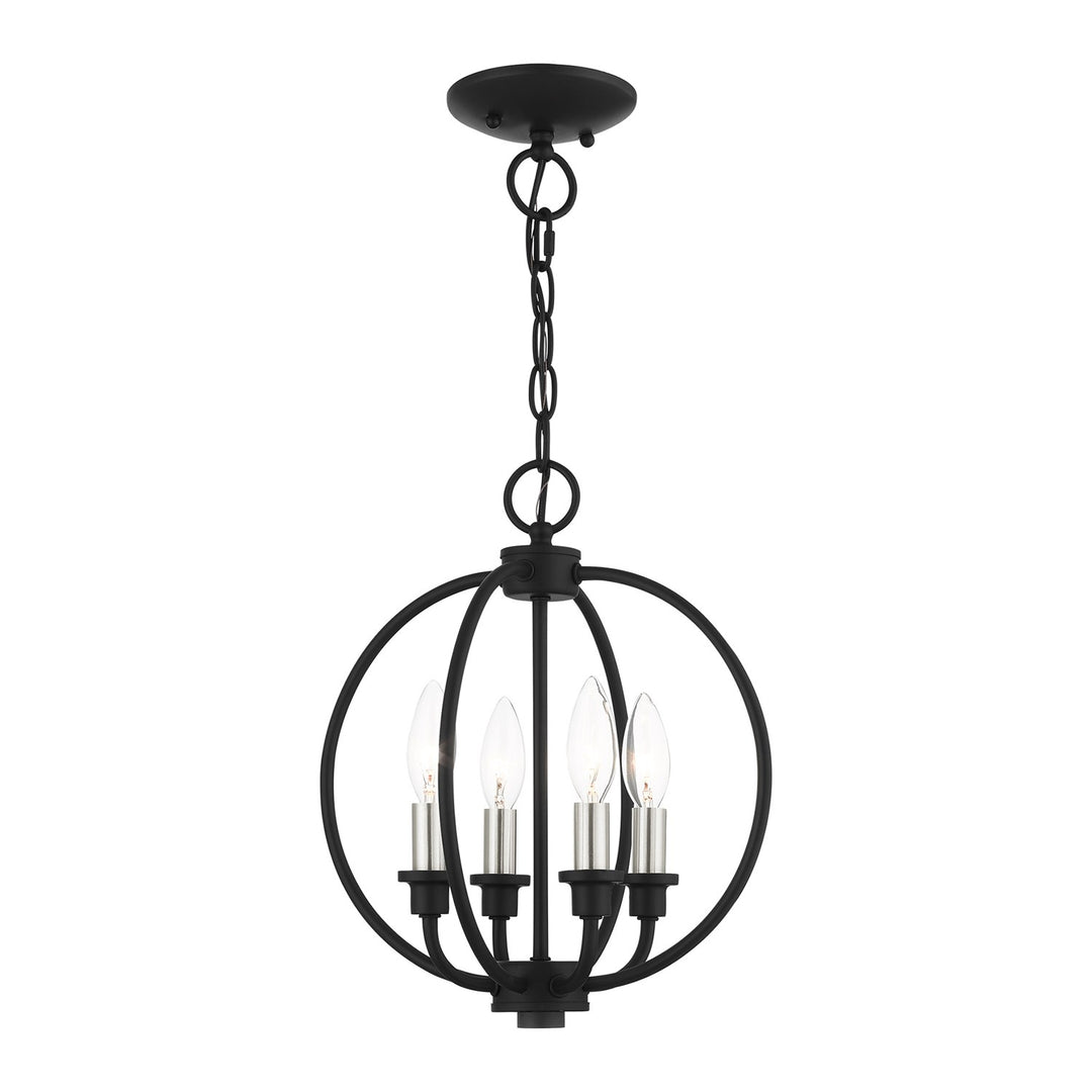 4 Light Black Chandelier by Livex Lighting