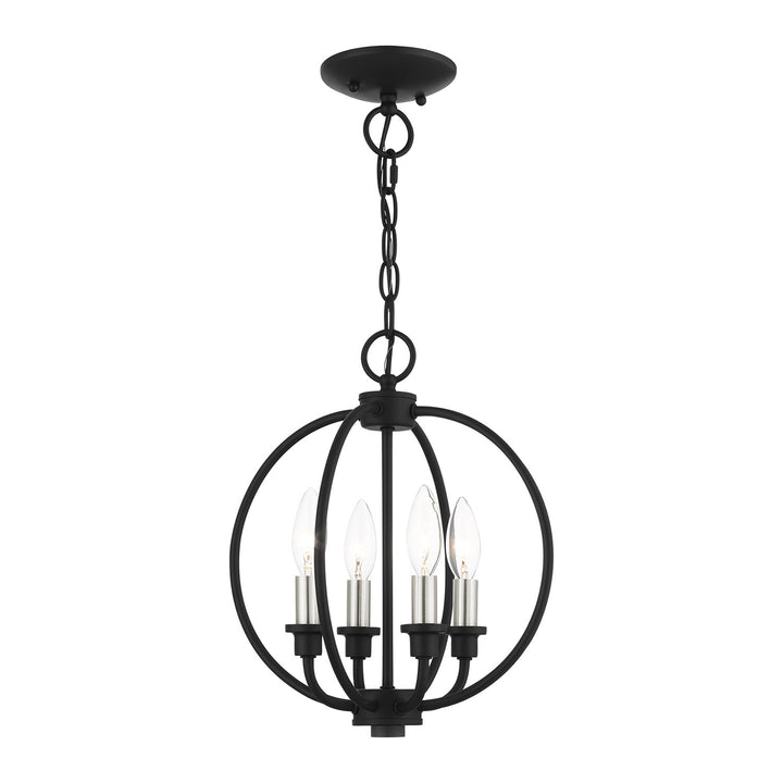 4 Light Black Chandelier by Livex Lighting