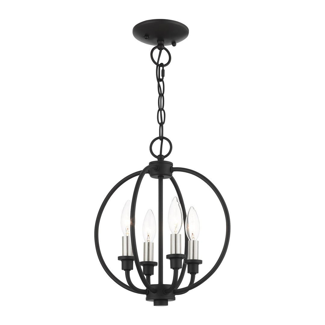 4 Light Black Chandelier