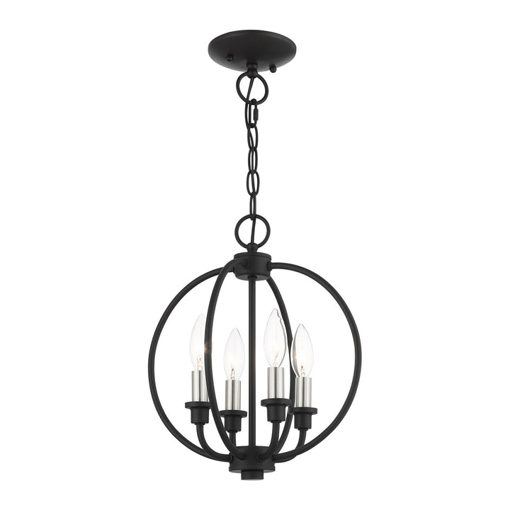 4 Light Black Chandelier