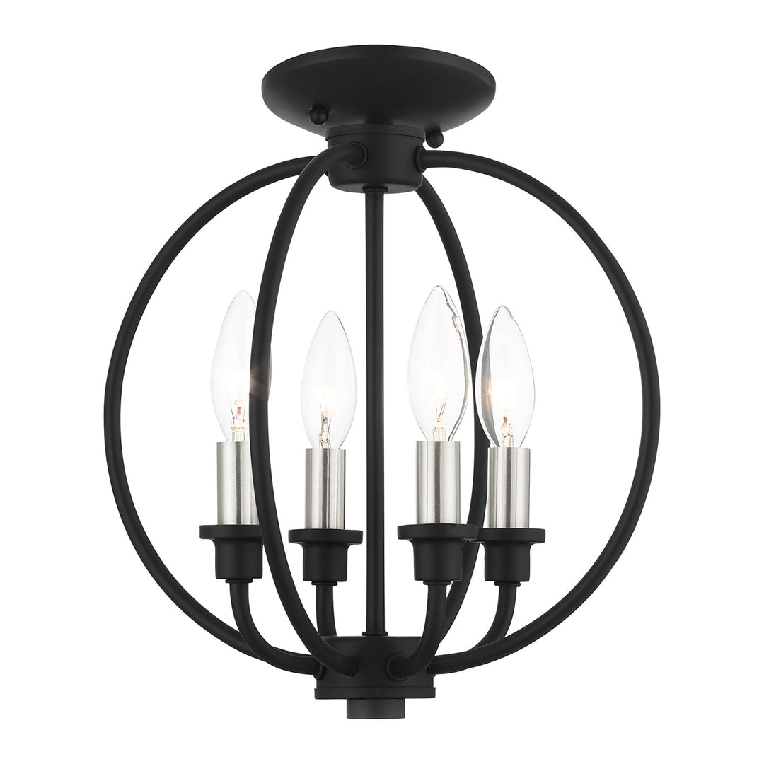 4 Light Black Chandelier