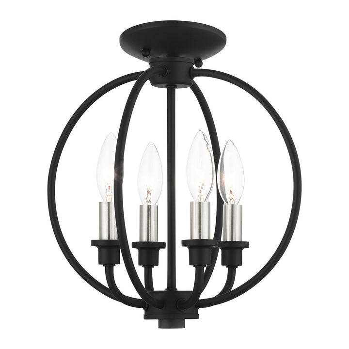 4 Light Black Chandelier