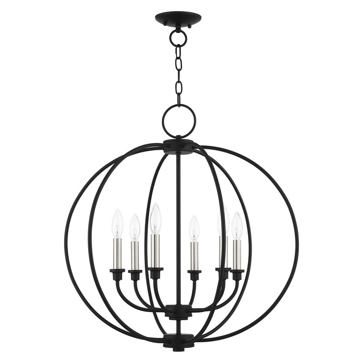 6 Light Black Chandelier