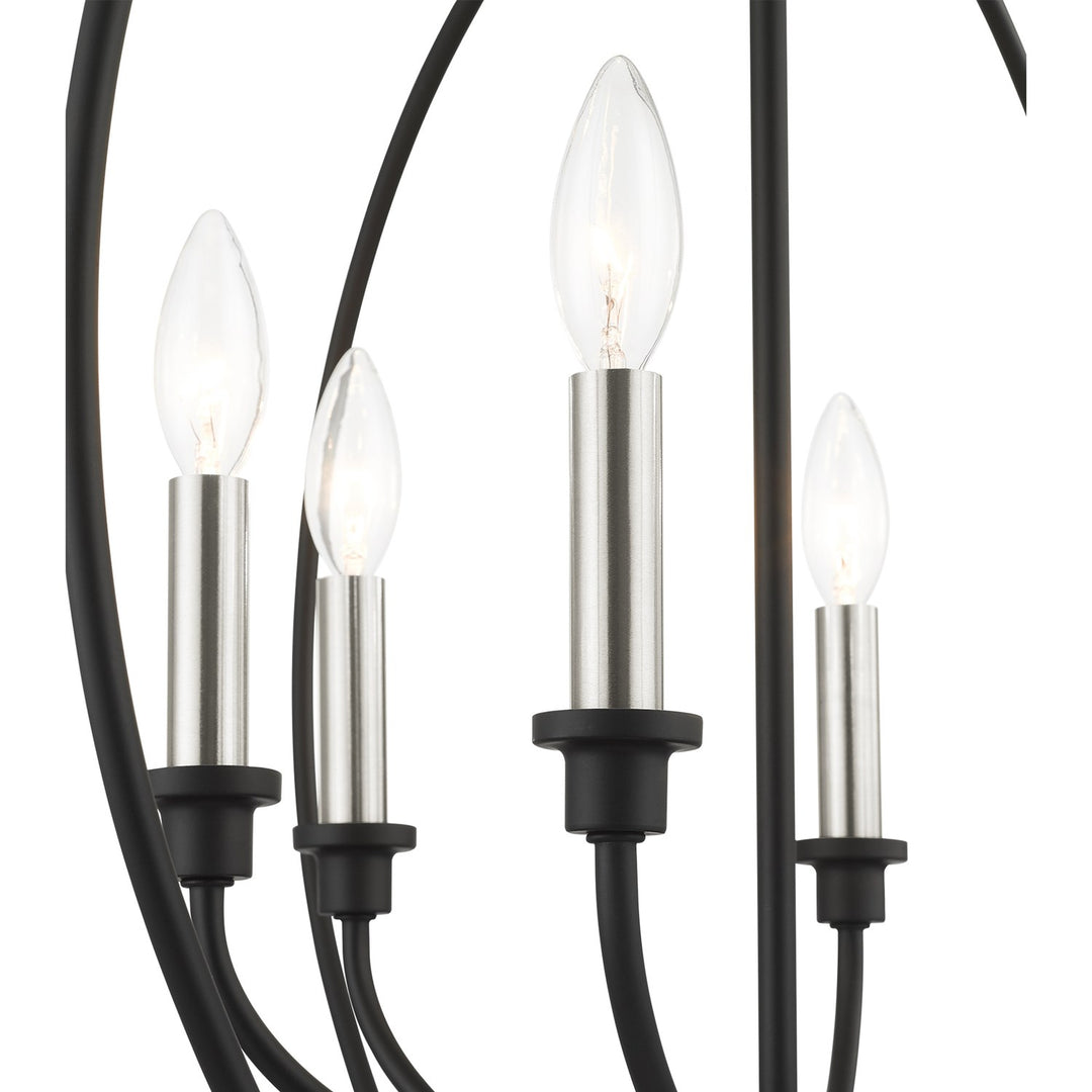 6 Light Black Chandelier