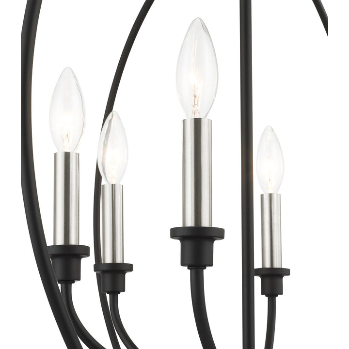 6 Light Black Chandelier
