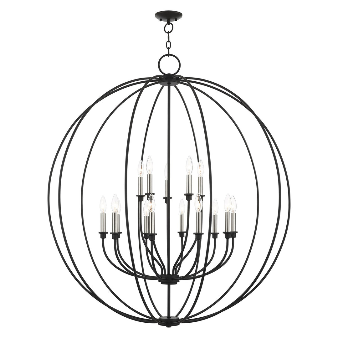 15 Light Black Chandelier by Livex Lighting
