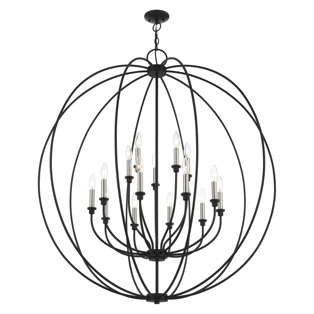 15 Light Black Chandelier
