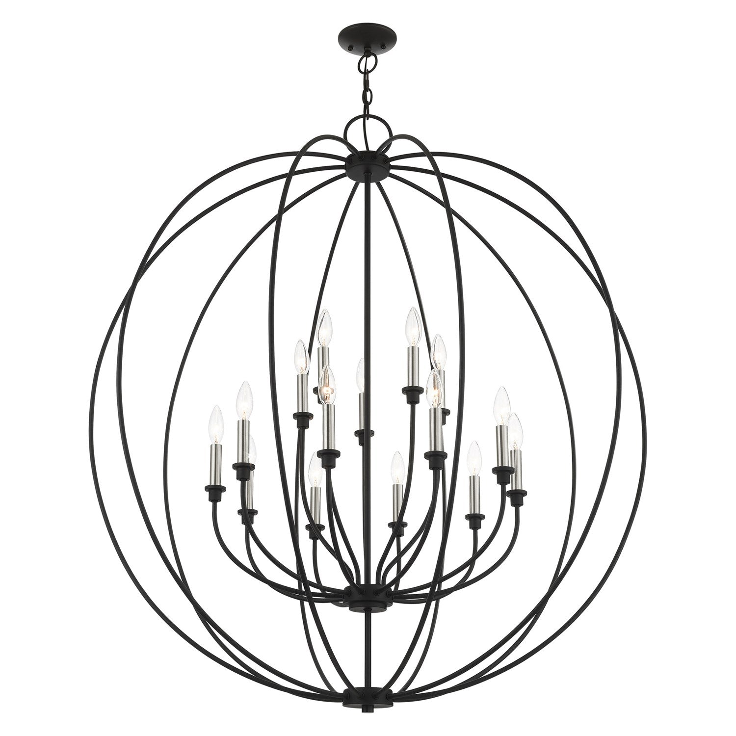 15 Light Black Chandelier