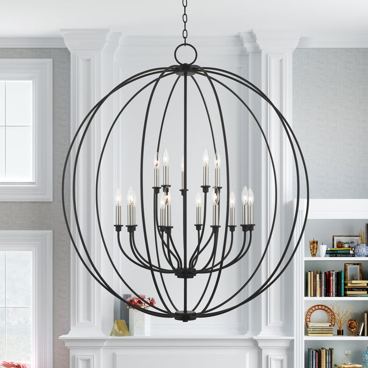 15 Light Black Chandelier