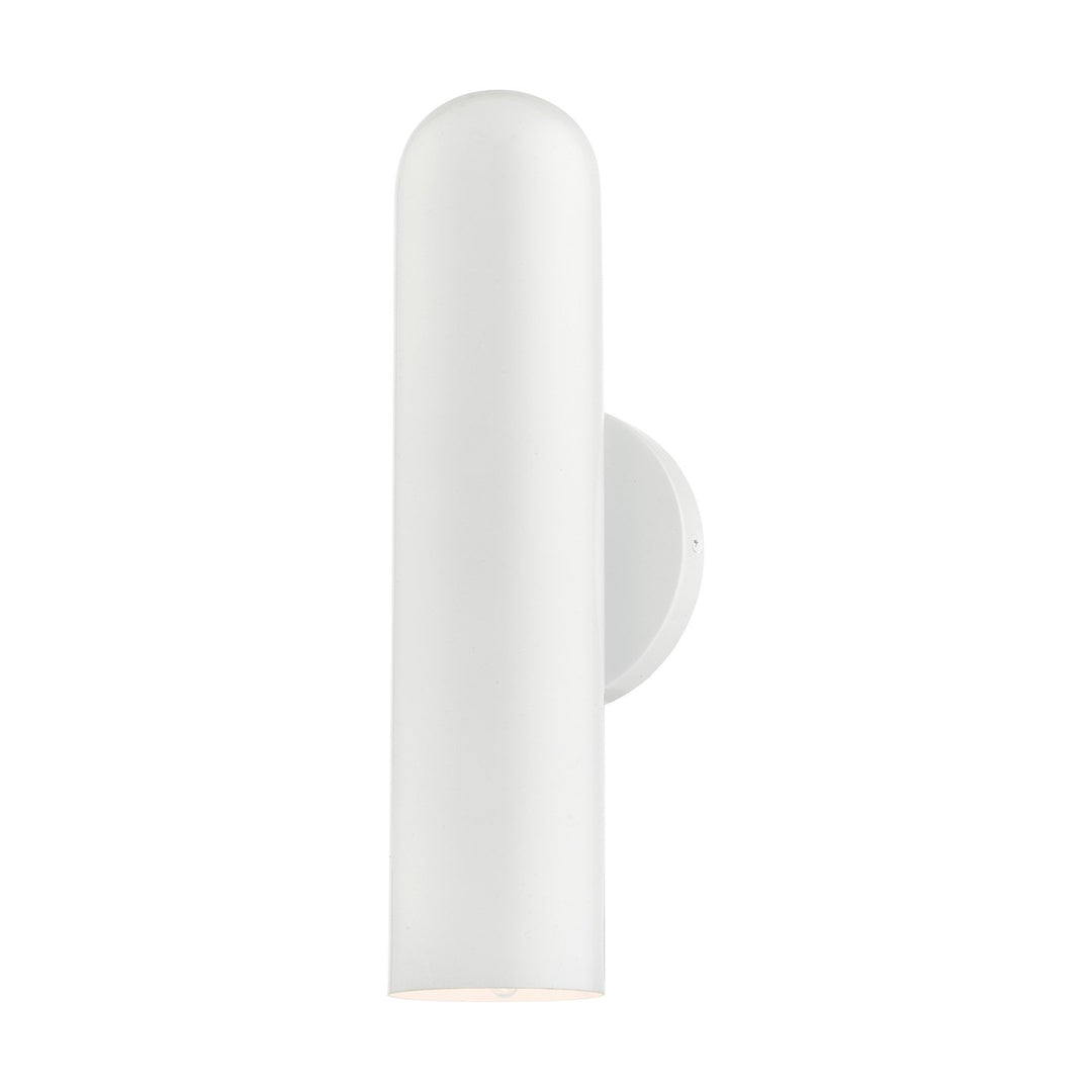 1 Light Shiny White Ada Single Sconce by Livex Lighting