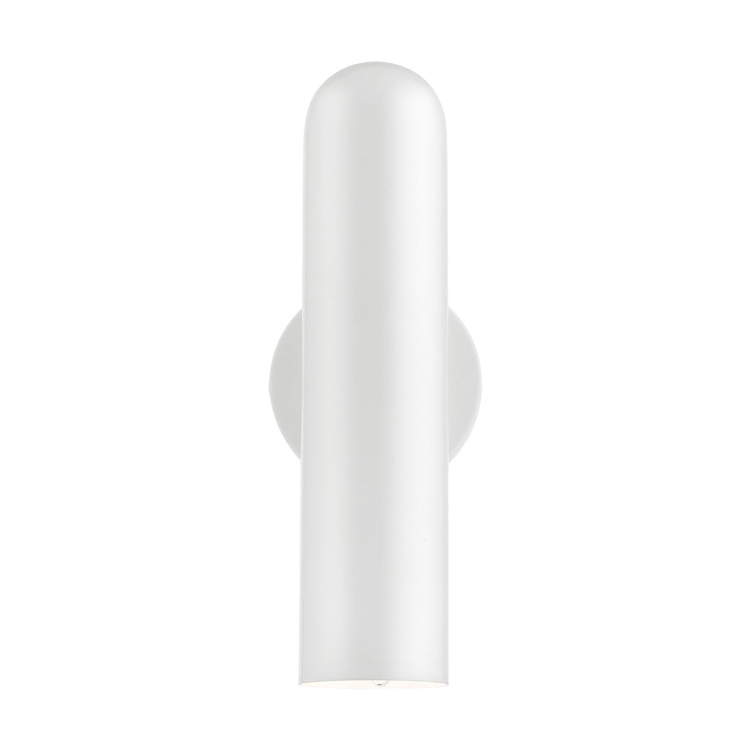 1 Light Shiny White Ada Single Sconce
