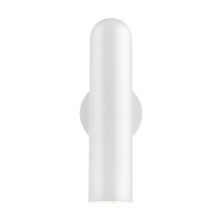 1 Light Shiny White Ada Single Sconce