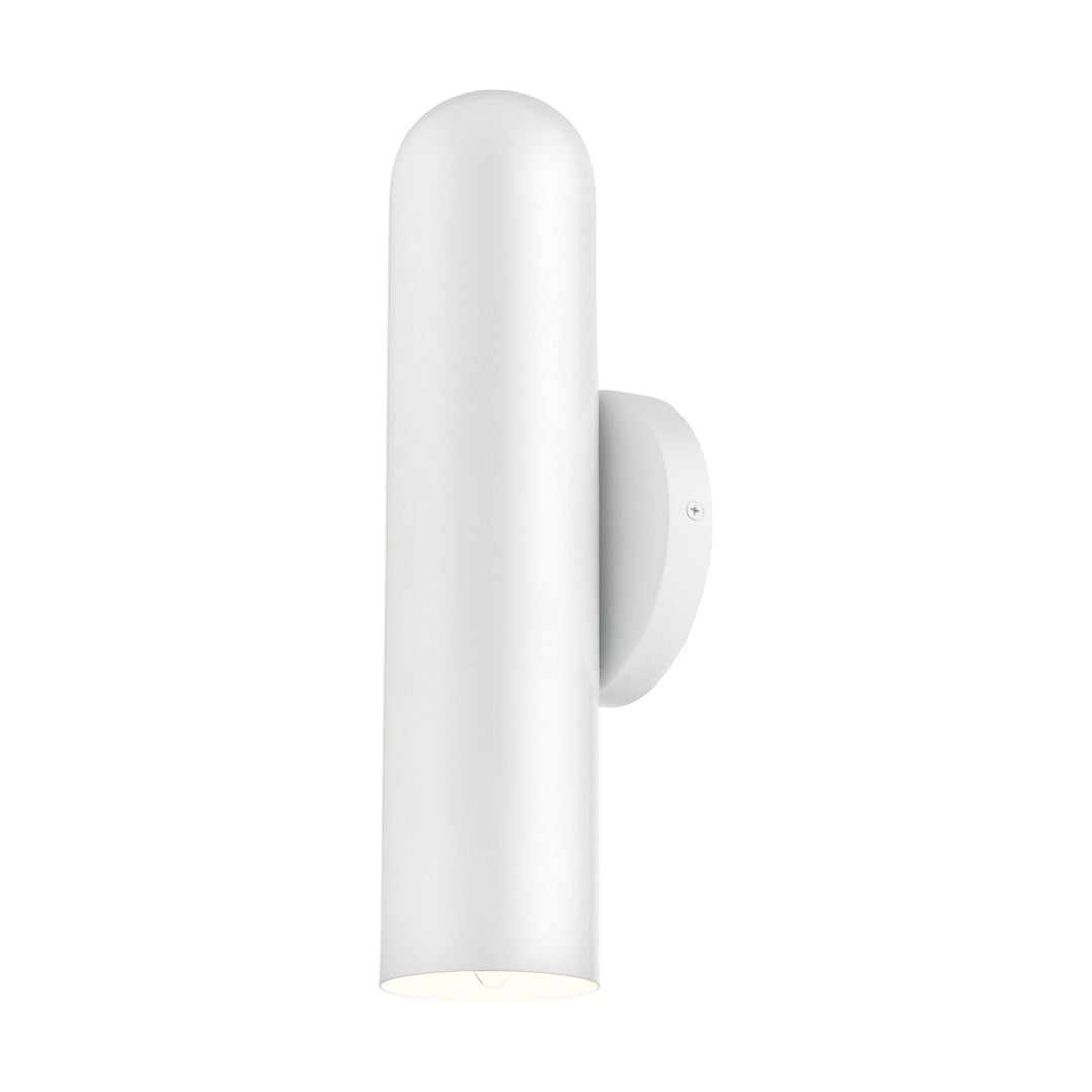 1 Light Shiny White Ada Single Sconce