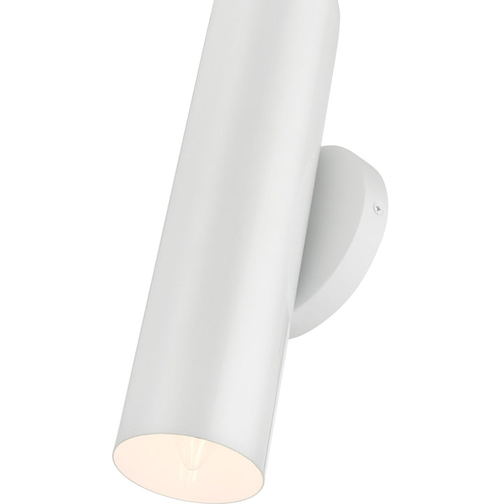1 Light Shiny White Ada Single Sconce
