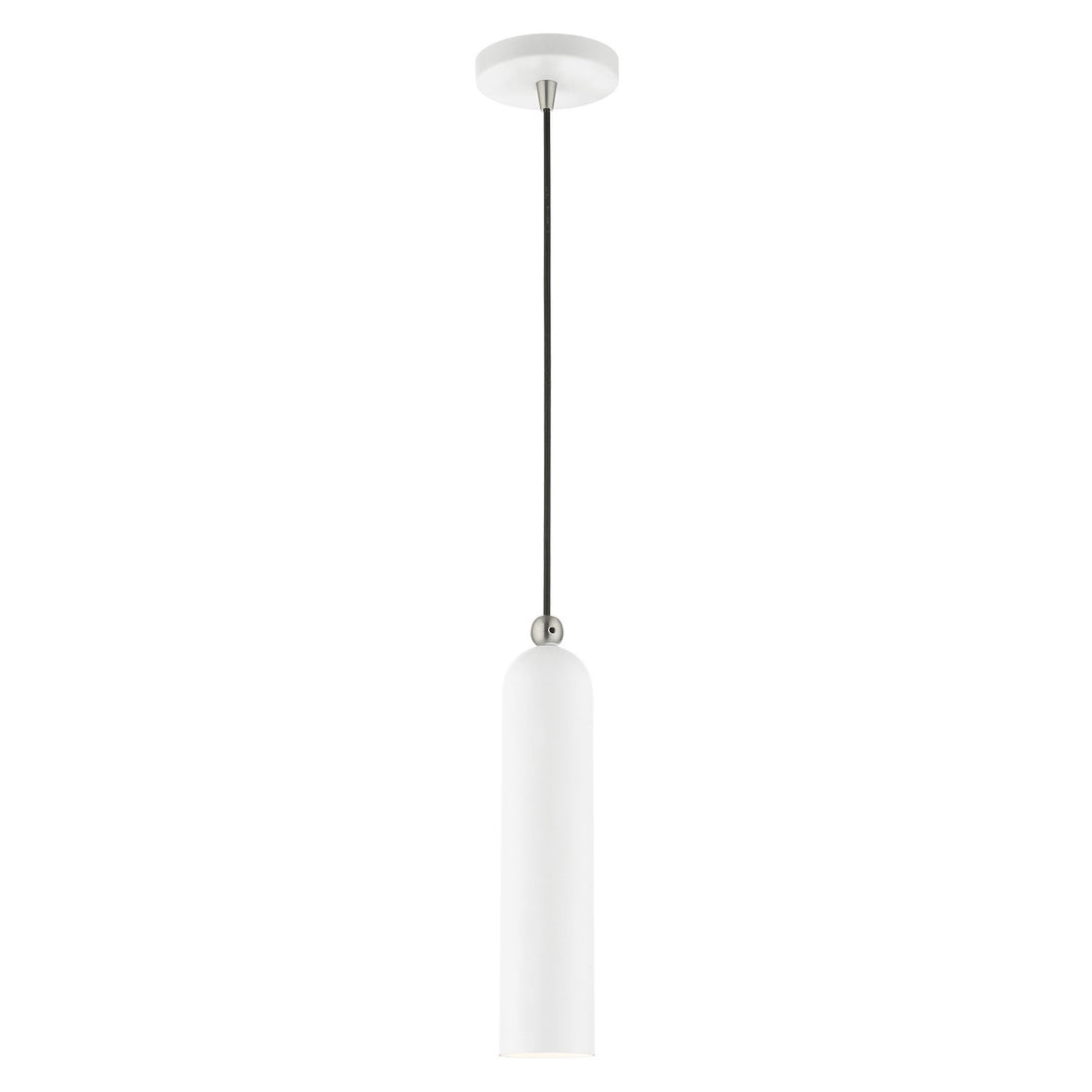 1 Light White Pendant by Livex Lighting