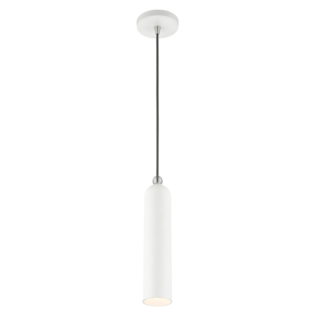 1 Light White Pendant