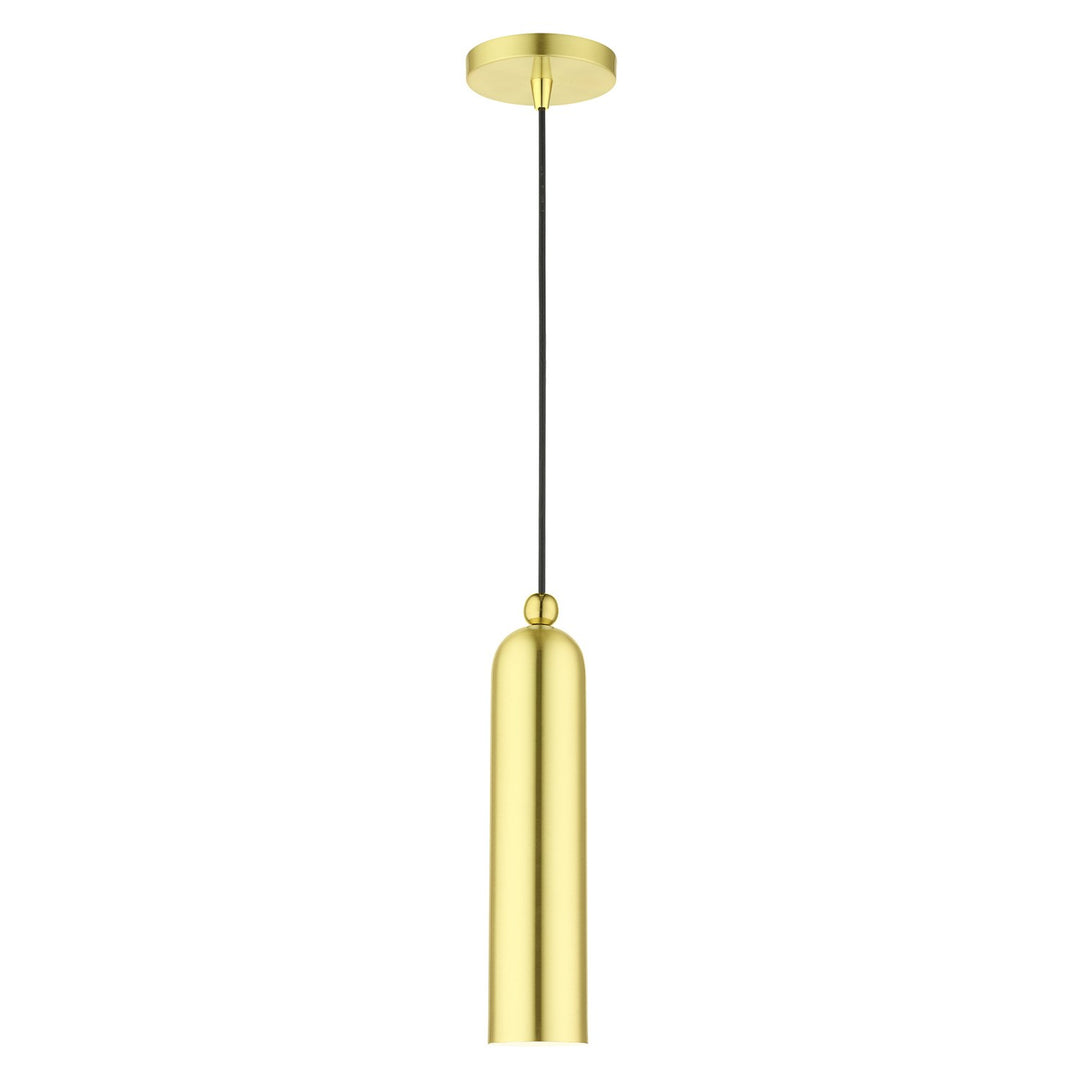 1 Light Satin Brass Pendant by Livex Lighting