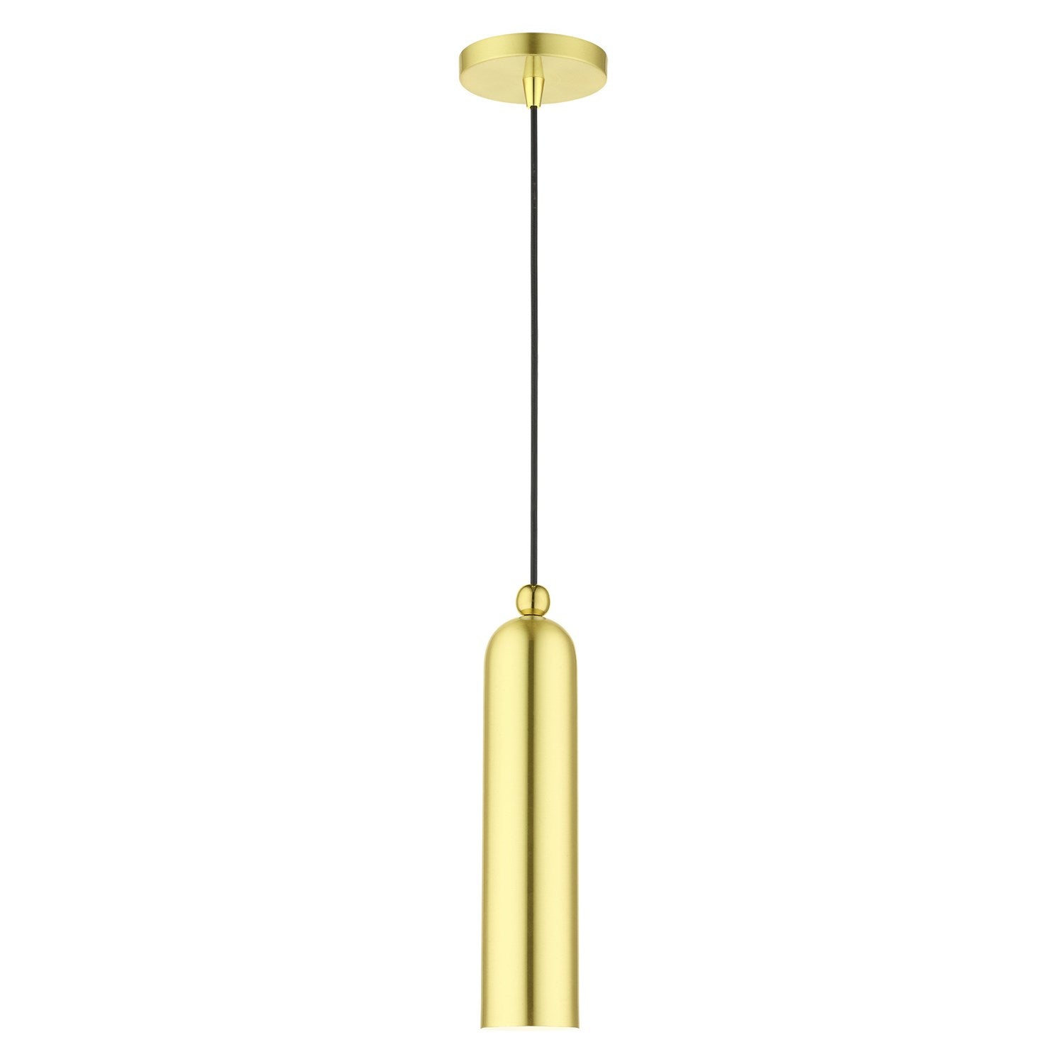 1 Light Satin Brass Pendant by Livex Lighting