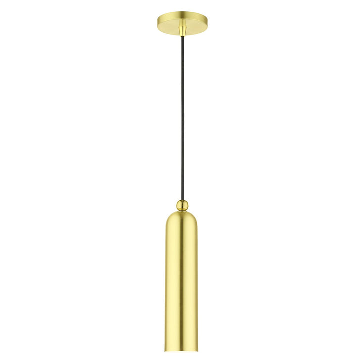 1 Light Satin Brass Pendant by Livex Lighting