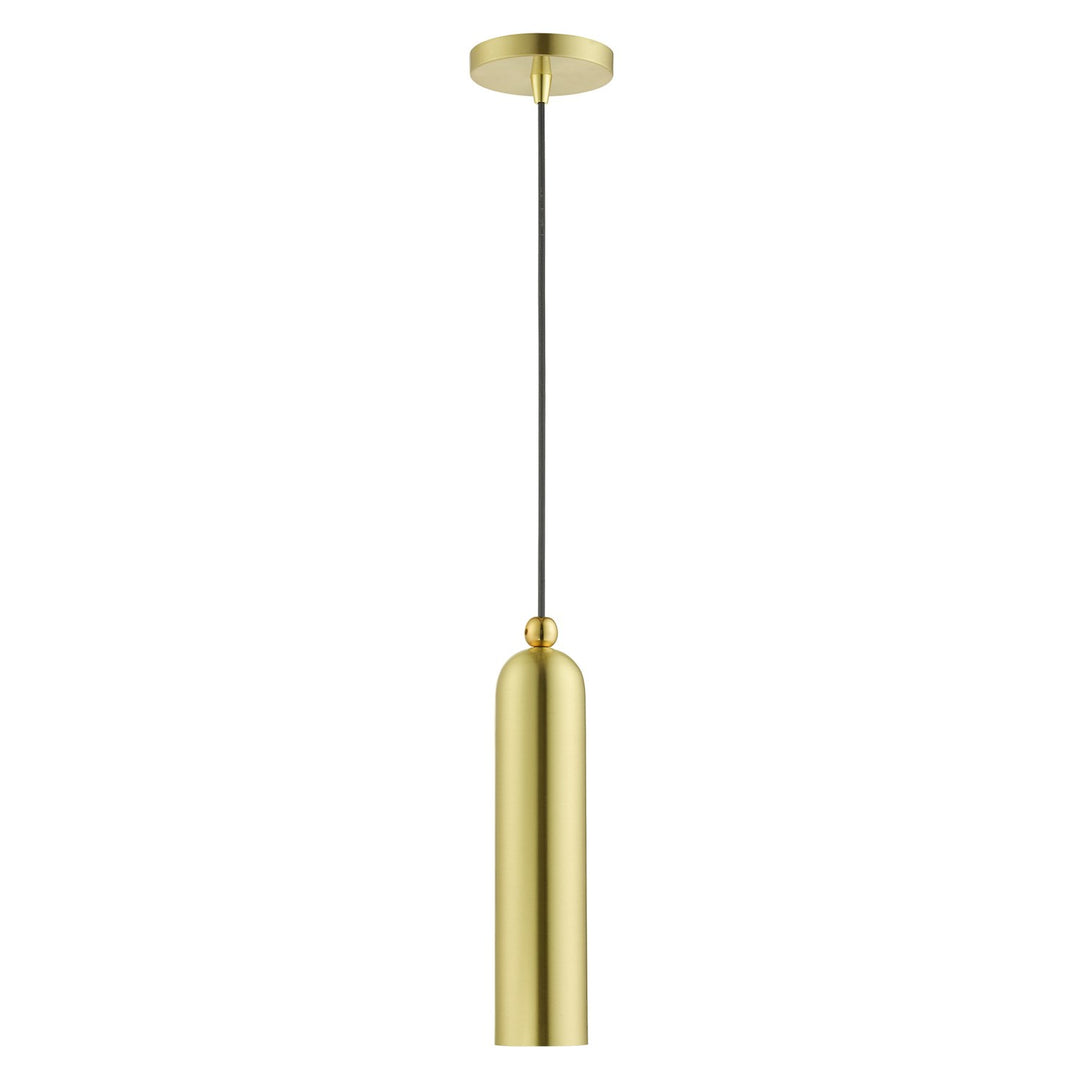 1 Light Satin Brass Pendant