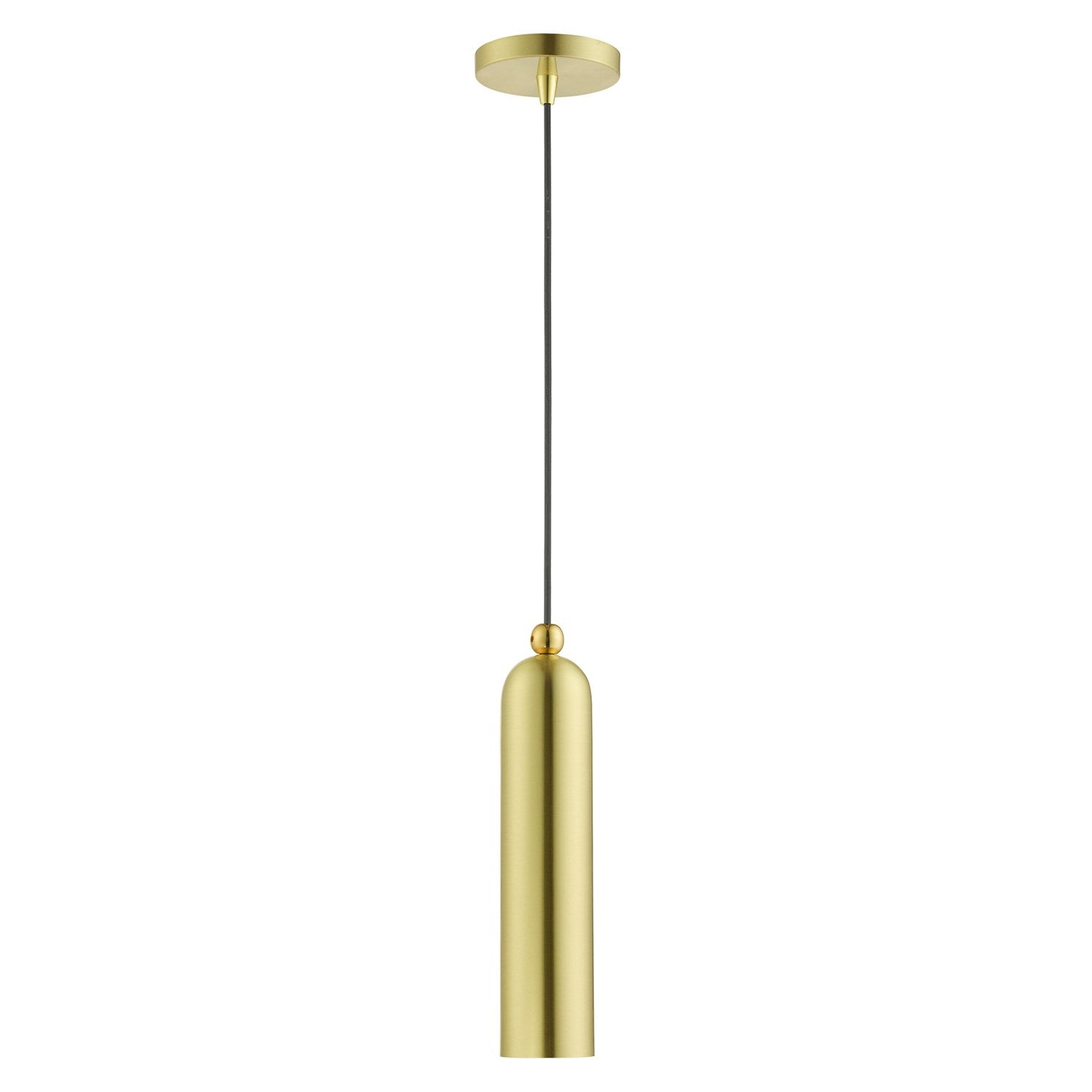 1 Light Satin Brass Pendant